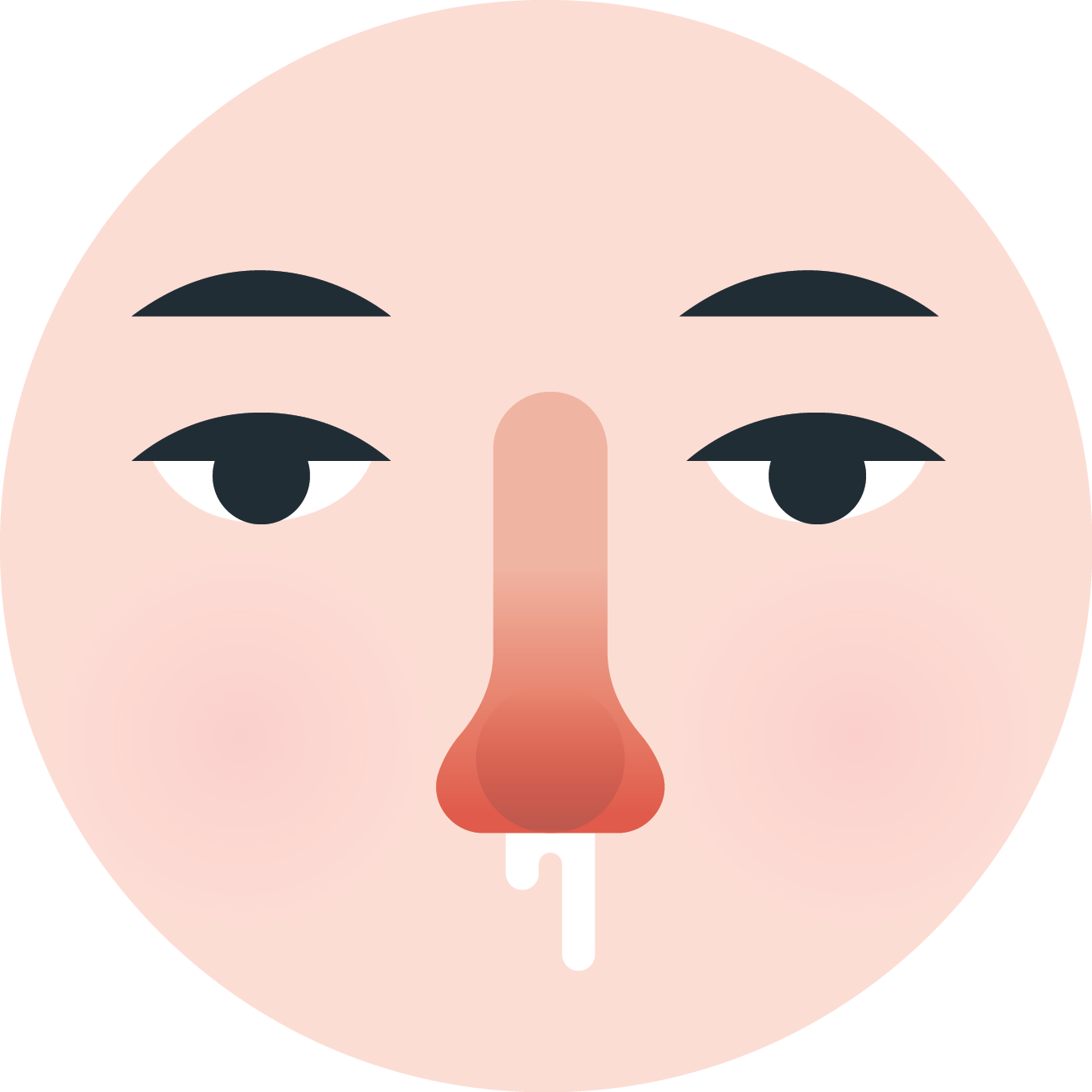 Anaphylaxis symptoms: runny nose