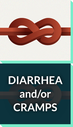 Severe allergy symptoms: diarrhea or cramps